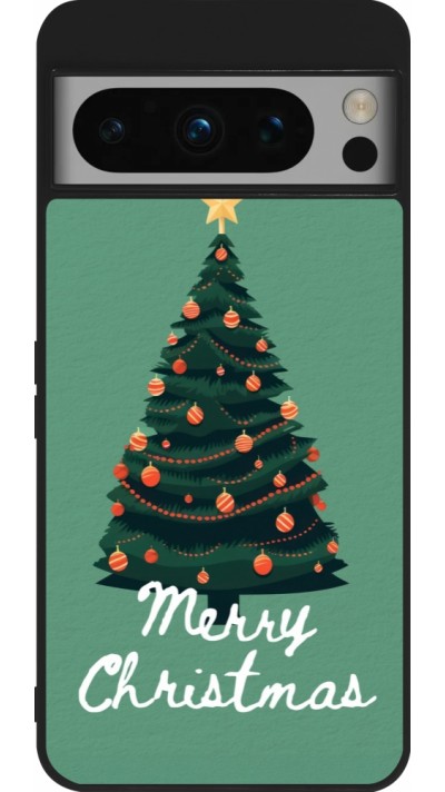 Coque Google Pixel 8 Pro - Silicone rigide noir Christmas 25 Xmas Tree