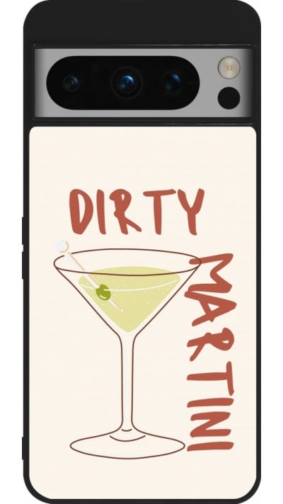 Coque Google Pixel 8 Pro - Silicone rigide noir Cocktail Dirty Martini