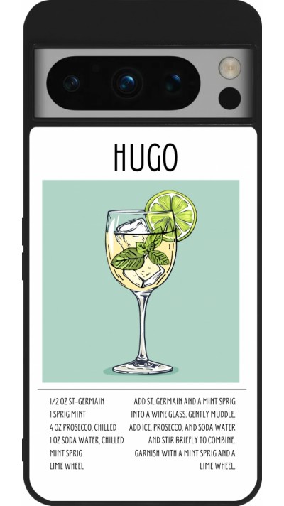 Google Pixel 8 Pro Case Hülle - Silikon schwarz Cocktail Rezept Hugo