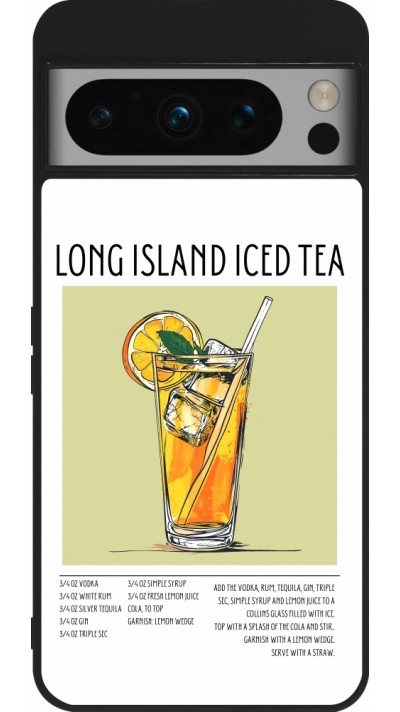 Google Pixel 8 Pro Case Hülle - Silikon schwarz Cocktail Rezept Long Island Ice Tea