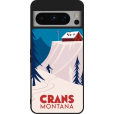 Coque Google Pixel 8 Pro - Silicone rigide noir Crans-Montana Cabane