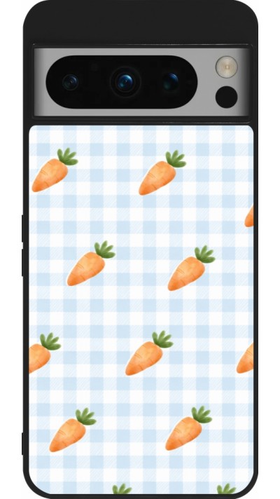 Google Pixel 8 Pro Case Hülle - Silikon schwarz Easter 2026 Pattern carrots
