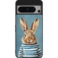 Google Pixel 8 Pro Case Hülle - Silikon schwarz Easter 2026 Rabbit navy