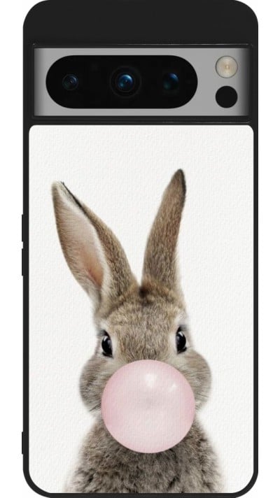 Coque Google Pixel 8 Pro - Silicone rigide noir Easter 2023 bubble gum bunny
