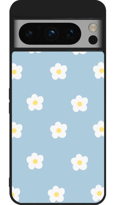 Google Pixel 8 Pro Case Hülle - Silikon schwarz Easter 2024 daisy flower