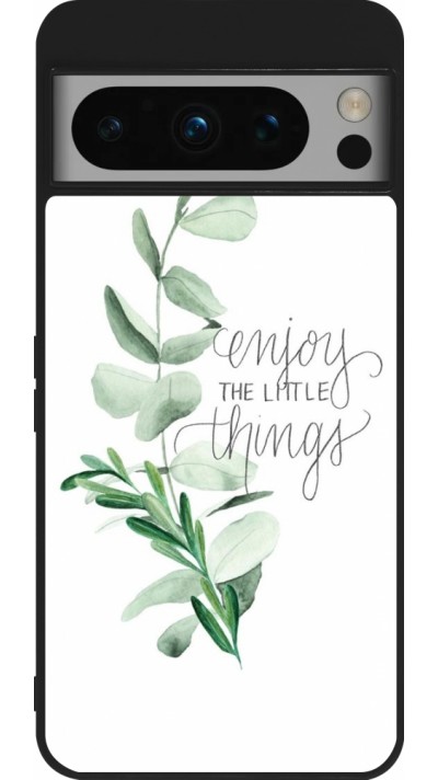 Coque Google Pixel 8 Pro - Silicone rigide noir Enjoy the little things
