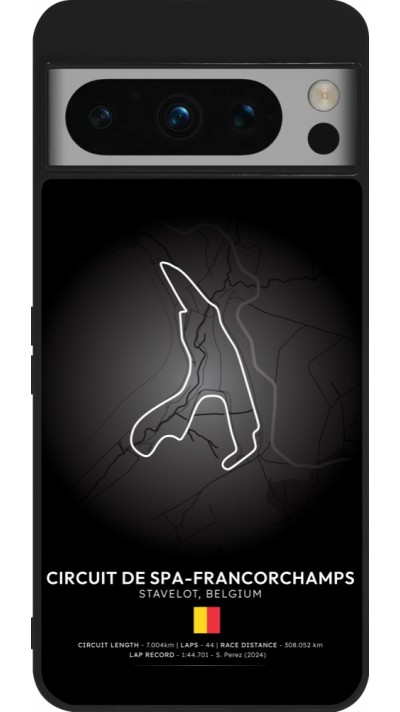 Coque Google Pixel 8 Pro - Silicone rigide noir F1 Track 2025 Belgium