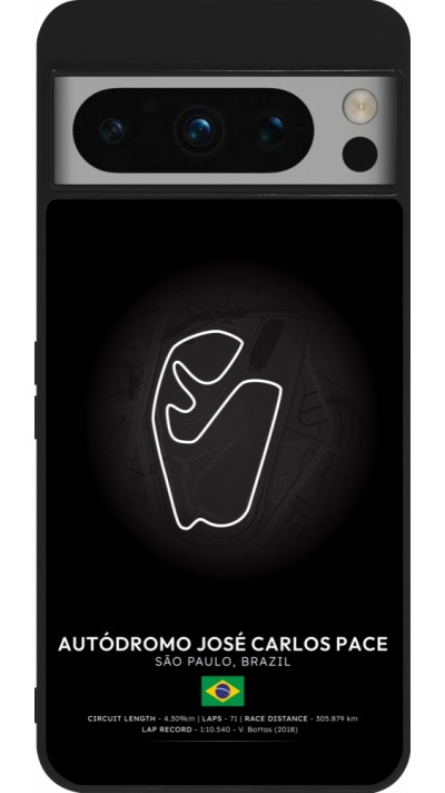 Coque Google Pixel 8 Pro - Silicone rigide noir F1 Track 2025 Brazil