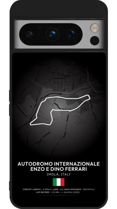 Coque Google Pixel 8 Pro - Silicone rigide noir F1 Track 2025 Emilia-Rogmana