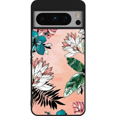 Coque Google Pixel 8 Pro - Silicone rigide noir Flowers Artprint