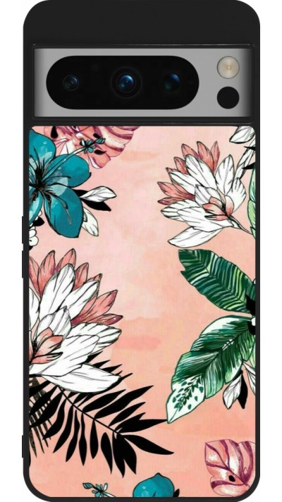 Coque Google Pixel 8 Pro - Silicone rigide noir Flowers Artprint
