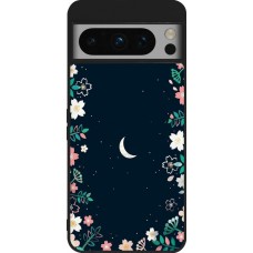 Google Pixel 8 Pro Case Hülle - Silikon schwarz Flowers space
