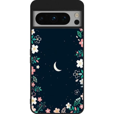 Google Pixel 8 Pro Case Hülle - Silikon schwarz Flowers space