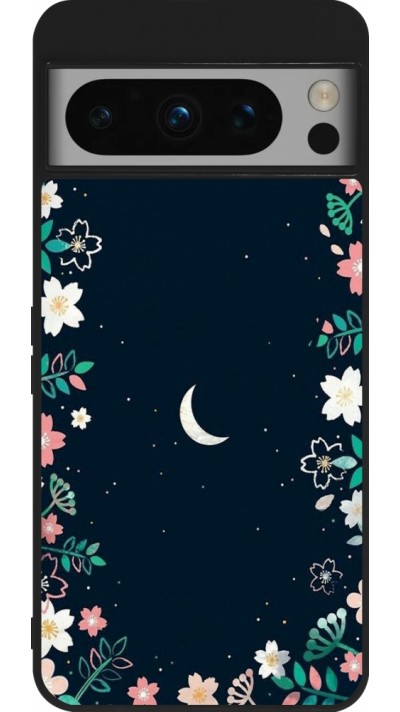 Coque Google Pixel 8 Pro - Silicone rigide noir Flowers space
