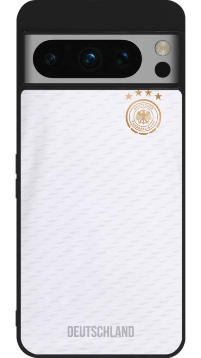 Google Pixel 8 Pro Case Hülle - Silikon schwarz Deutschland 2022 personalisierbares Fußballtrikot