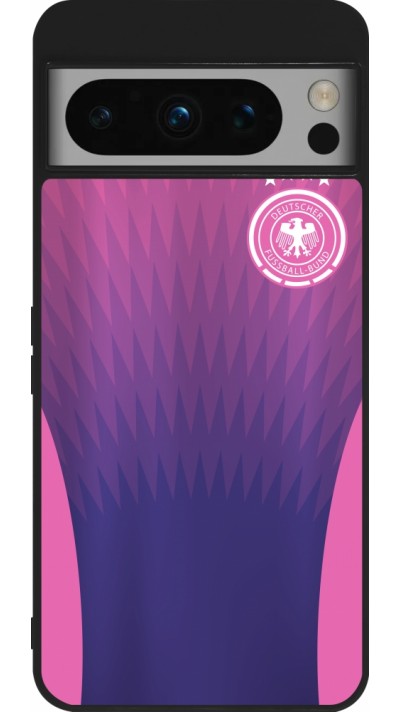 Coque Google Pixel 8 Pro - Silicone rigide noir Maillot de football Allemagne Extérieur personnalisable