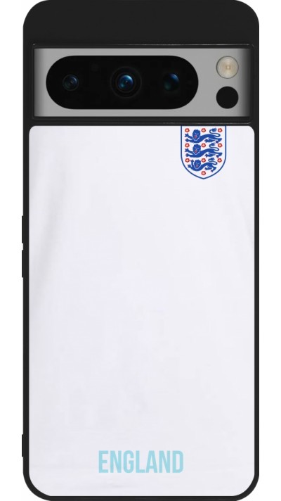 Coque Google Pixel 8 Pro - Silicone rigide noir Maillot de football Angleterre 2022 personnalisable