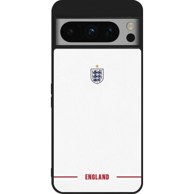 Google Pixel 8 Pro Case Hülle - Silikon schwarz England 2026 personalisierbares Fussballtrikot