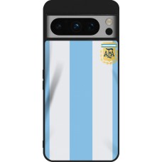 Coque Google Pixel 8 Pro - Silicone rigide noir Maillot de football Argentine 2022 personnalisable