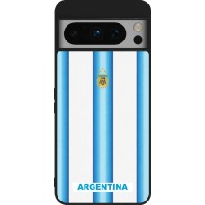 Coque Google Pixel 8 Pro - Silicone rigide noir Maillot de football Argentine 2026 personnalisable