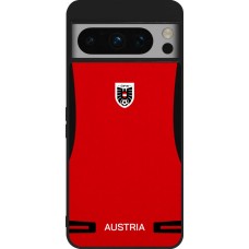 Coque Google Pixel 8 Pro - Silicone rigide noir Maillot de football Autriche 2026 personnalisable