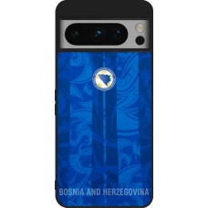 Coque Google Pixel 8 Pro - Silicone rigide noir Maillot de football Bosnie-Herzégovine 2026 personnalisable