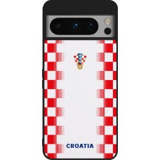 Coque Google Pixel 8 Pro - Silicone rigide noir Maillot de football Croatie 2026 personnalisable