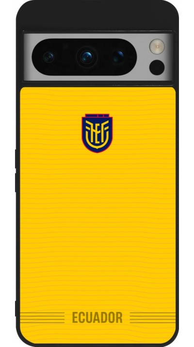 Coque Google Pixel 8 Pro - Silicone rigide noir Maillot de football E?quateur 2026 personnalisable