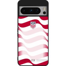 Coque Google Pixel 8 Pro - Silicone rigide noir Maillot de football États-Unis 2026 personnalisable