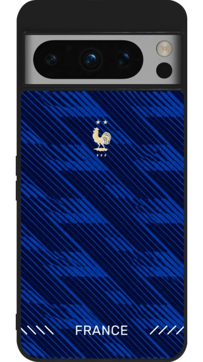 Coque Google Pixel 8 Pro - Silicone rigide noir Maillot de football France 2026 personnalisable