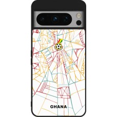 Coque Google Pixel 8 Pro - Silicone rigide noir Maillot de football Ghana 2026 personnalisable