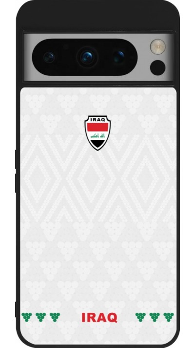 Coque Google Pixel 8 Pro - Silicone rigide noir Maillot de football Irak 2026 personnalisable