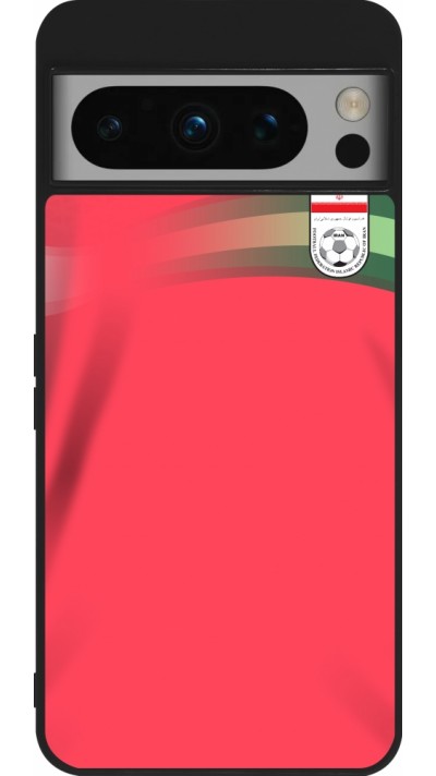 Coque Google Pixel 8 Pro - Silicone rigide noir Maillot de football Iran 2022 personnalisable