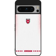 Coque Google Pixel 8 Pro - Silicone rigide noir Maillot de football Jordanie 2026 personnalisable