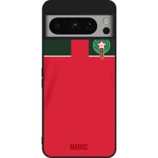 Google Pixel 8 Pro Case Hülle - Silikon schwarz Marokko 2022 personalisierbares Fussballtrikot