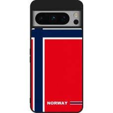 Coque Google Pixel 8 Pro - Silicone rigide noir Maillot de football Norvège 2026 personnalisable