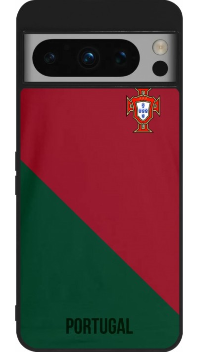 Google Pixel 8 Pro Case Hülle - Silikon schwarz Fussballtrikot Portugal2022