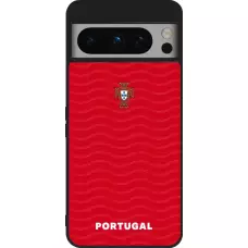 Google Pixel 8 Pro Case Hülle - Silikon schwarz Portugal 2026 personalisierbares Fussballtrikot