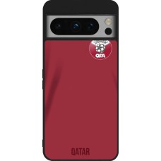 Google Pixel 8 Pro Case Hülle - Silikon schwarz Katar 2022 personalisierbares Fussballtrikot
