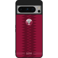 Google Pixel 8 Pro Case Hülle - Silikon schwarz Qatar 2026 personalisierbares Fussballtrikot