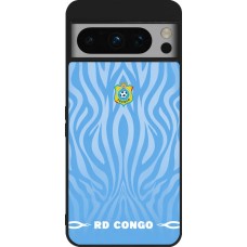 Coque Google Pixel 8 Pro - Silicone rigide noir Maillot de football RD Congo 2026 personnalisable