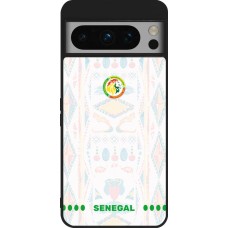 Coque Google Pixel 8 Pro - Silicone rigide noir Maillot de football Sénégal 2026 personnalisable
