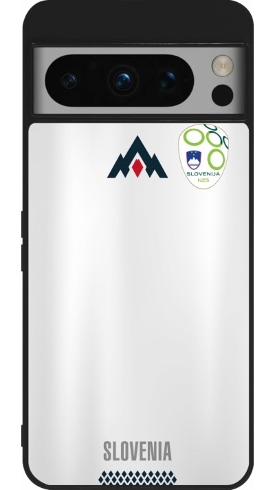 Coque Google Pixel 8 Pro - Silicone rigide noir Maillot de football Slovénie
