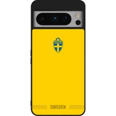 Coque Google Pixel 8 Pro - Silicone rigide noir Maillot de football Suède 2026 personnalisable