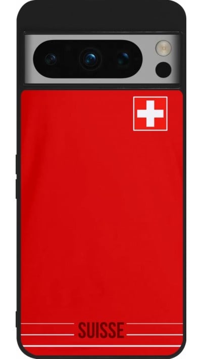 Coque Google Pixel 8 Pro - Silicone rigide noir Football shirt Switzerland 2022