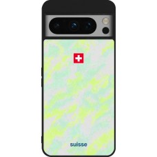 Google Pixel 8 Pro Case Hülle - Silikon schwarz Schweiz Away 2026 personalisierbares Fussballtrikot