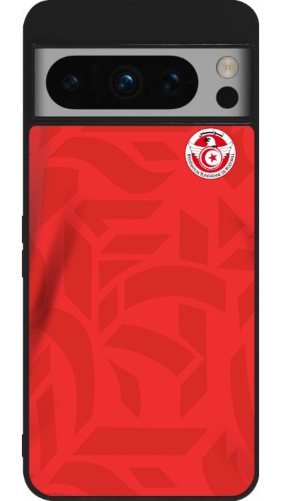 Coque Google Pixel 8 Pro - Silicone rigide noir Maillot de football Tunisie 2022 personnalisable