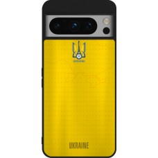 Coque Google Pixel 8 Pro - Silicone rigide noir Maillot de football Ukraine
