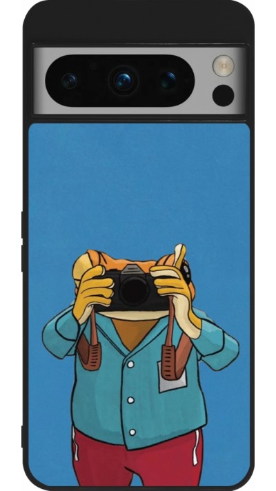 Coque Google Pixel 8 Pro - Silicone rigide noir Frog with camera DTMF