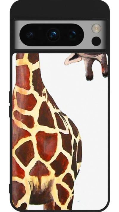 Google Pixel 8 Pro Case Hülle - Silikon schwarz Giraffe Fit